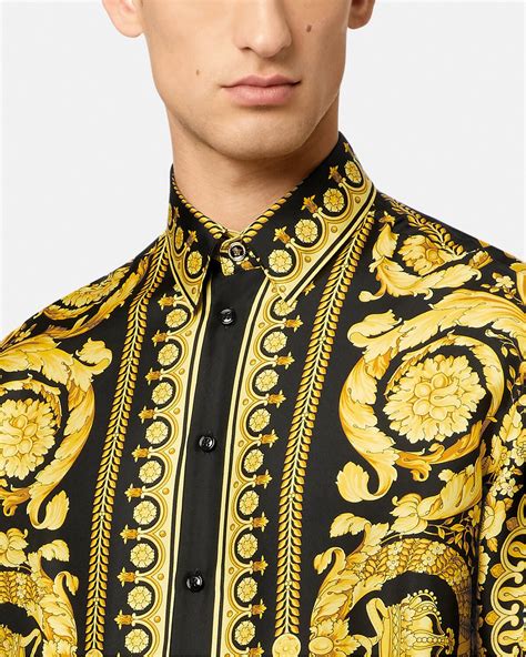 versace jeans barocco uomo|versace barroco print silk shirt.